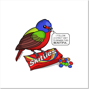 Painted Bunting by Zoodraws, Ver 2 Posters and Art
